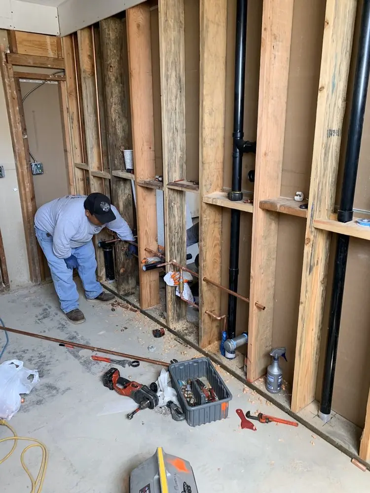 Commercial rough-in plumbing for Water Heater Replacement in Jamestown